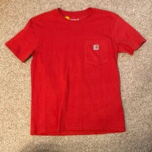 Carhartt Bright Red Tee with Pocket